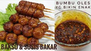 Bawang putih•saus tomat•kecap•bumbu tabur balado (saya pake merk antaka)•gula•garam•tepung maizena. Bakso Sosis Bakar Pake Bumbu Oles Ini Enak Banget Youtube