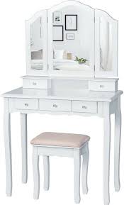 The vanity table or vanity serves many functions. 5 Drawer Organizer Vanity Set Dressing Table Makeup Mirror In 2021 White Vanity Set Vanity Set Black Vanity Table