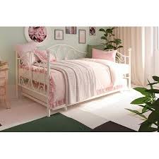 Dhp Bombay Metal Daybed And Trundle Twin Twin Size White Walmart Com Metal Daybed Girls Daybed Daybed Room