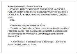 UNIVERSIDADE FEDERAL DE JUIZ DE FORA FACULDADE DE EDUCAÇÃO CURSO DE  ESPECIALIZAÇÃO TECNOLOGIAS DA INFORMAÇÃO E COMUNICAÇ