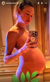 Behati Prinsloo Shows Pregnancy Pics For Third Baby With Adam Levine