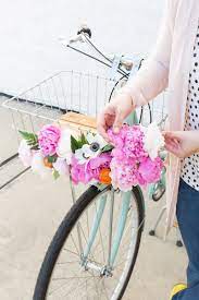 Diy Floral Bike Basket Cruiser Bike Accessories Bike Basket Bike Decorations