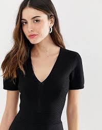 This is a digital pdf sewing pattern. French Connection Ellie Knit Fit And Flare Dress Asos