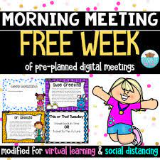 Check spelling or type a new query. Morning Meeting Distance Learning Greetings Sharing Activities Message