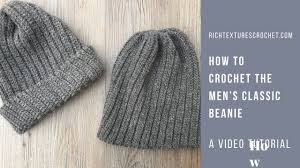 Looking for free hats knit patterns? Men S Classic Beanie Free Crochet Pattern Youtube