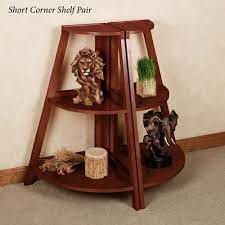 Cherry wood design corner cabinet in good condition with shelf and bottom storage. Kimber Classic Cherry Corner Shelf Pair