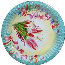 For these two paper napkin layers, you'll need to create a fun pattern on your gel plate with whatever medium you want. Printed Designer Paper Plate Paper Gsm 80 180 For Event And Party Supplies Rs 0 98 Piece Id 20613478273