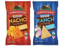 Hain Celestial Garden Of Eatin The Nacho Variety Features Farmhouse Cheddar With Paprika While The Ranc Chip Packaging Organic Snack Packaging Organic Chips