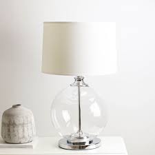 Large Round Glass Table Lamp Table Lamp Silver Lamp Ceramic Table Lamps