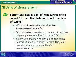 1 3 Measurement Si Units Of Measurement Scientists