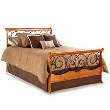Wrought iron bedroom set are stylish and elegant and their unbelievable deals will make your jaw drop. Dunhill Wood And Iron Bed Autumn Brown Honey Oak Finish