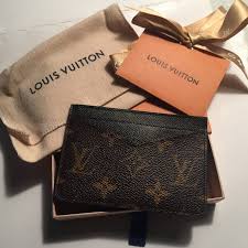 Louis Vuitton Card Holder Neo Porte Cartes Monogram Macassar 3h 4 5w 0 25d Pre Owed Excellent Condition 100 Authen Louis Vuitton Monogram Louis Vuitton Wallet