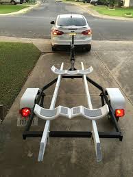 This is an overview of my tandem diy kayak trailer. Hobie Pro Angler Trailer Kayak Fishing Diy Kayak Trailer Kayak Storage