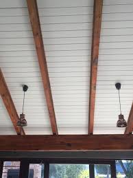 Retrofit Isoboard Thermal Insulation As A Ceiling In 2020 Diy Ceiling Porch Design Thermal Insulation