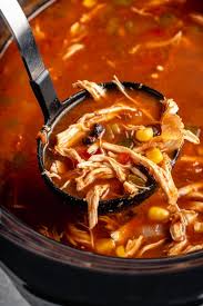 Poach the chicken right in the soup. Crockpot Chicken Tortilla Soup Kim S Cravings