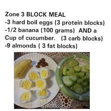 Mary Jo 3 Block Zone Meals Zone Diet Recipes Zone Recipes Zone Diet