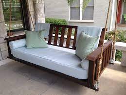 I had to take it down when our roof was replaced, so it got trashed. The Craftsman Pine Bed Swing The Porch Company