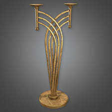 Dko Candle Holder Art Deco Pbr Game Ready 3d Model In 2020 Art Deco Candle Holder Candle Holders Art Deco