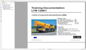 Liebherr Mobile Crane Ltm 1250 Shop Manual Auto Repair