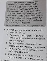 Seperti diketahui, teks proklamasi merupakan bagian penting dari kemerdekaan indonesia. 1 Teks Proklamasi Kemerdekaan Indonesia Dibacakan Pada Tanggal 17agustus 1945 2 Pada Hari Itu Brainly Co Id