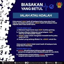 Akan tetapi, penggunaan ialah di awal kalimat akan terasa janggal dan jarang ditemukan. Biasaka Institut Pengajian Islam Dan Dakwah Sabah Ipdas Facebook
