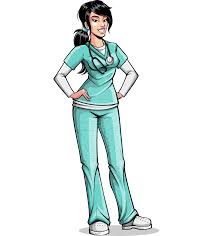 Pop Art Style Female Nurse Cartoon Character | GraphicMama