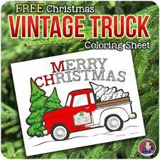 Policia en oficina para colorear. Free Christmas Vintage Truck Coloring Sheet By Heidi Babin Tpt