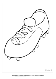 This soccer shoe coloring page features a picture of a large soccer shoe with cleats to color. Soccer Shoe Coloring Pages Free Sports Coloring Pages Kidadl