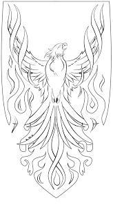 Coloring Pages Phoenix Bird Pictures Of Phoenix Bird Drawings Coloring Books