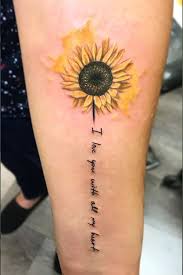 Simple Sunflower Tattoo Designs To Carry Your Favorite Flower On Your Skin Sunflower Tattoo Meaning Watercolor Sunflower Tattoo Sunflower Tattoo