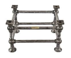 Cast iron is a strong and durable. Exceptionally Unique Early 20th Century Antique American Industrial Wesel Tubular Steel Machine Base With Bulbous Cast
