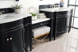 A vanity set or standalone makeup vanity adds functionality to your bedroom or dressing area, creating a designated space to choose accessories, do your hair, or put on makeup. Brittany 118 Double Vanity Set Black Onyx With Makeup Table 3 Cm Carrara Marble Top Bathmiami