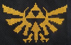 legend of zelda triforce pattern cross stitch designs