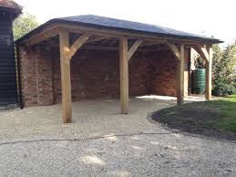 Ut roof or trusses in softwood 9mm os roof sarking tyvek or similar membrane. Oak Framing Oak Framed Barns Garages And Porches House With Porch Carport Carport Designs