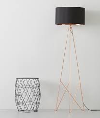 You can combine these different materials in a single floor lamp to create a modern look in your living room, bedroom, or home office. Modern Geometric Tripod Floor Lamp With Shade Two Finishes Copper Or Gold