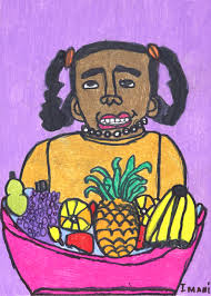 Girl with Fruit Bowl by Imani Turner