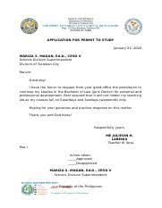 If incomplete, an amended research approval letter may be requested to conduct research in the following year. Letter Asking Permission To The Schools Division Superintendent Letter Asking Permission To The Schools Division Superintendent Republic Of The Course Hero