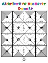 Distributive Property And Combining Like Terms Puzzle From Under The Crystal Chandelier On Tea Combining Like Terms Distributive Property Systems Of Equations
