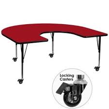 Red Horseshoe Children S Table Activity Table Gray Kids Table Flash Furniture