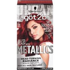 This process can't always remove all of. Schwarzkopf Got2b Metallic Permanent Hair Color M76 Real Red Walmart Com Walmart Com