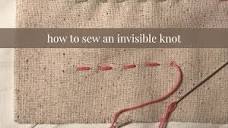 Sew an Invisible Knot