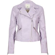 River Island Light Purple Faux Leather Biker Jacket 60 Liked On Polyvore Featur Pastel Leather Jacket Purple Faux Leather Jacket Faux Leather Biker Jacket