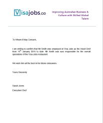 Recommendation letter for visa application sample 1. Written References Required For The Temporary Skill Shortage Tss Visa