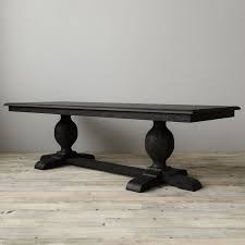 Benjara wooden rectangular dining table with double pedestal and trestle base, black. French Urn Pedestal Rectangular Dining Table Black 3d Model 18 Fbx Max Free3d