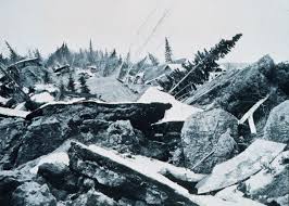 The 1958 lituya bay megatsunami occurred on july 9, 1958, when an earthquake triggered a landslide that caused 30 million cubic metres of rock and ice to fall into the narrow inlet of lituya bay, alaska. A Landslide In Anchorage In The Aftermath Of The 1964 Alaska Earthquake It Was A 9 2 Magnitude Earthquake Which Remains The Most Powerful Earthquake In North American History Second Most Powerful Ever