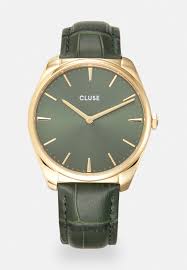 Quelles montres cluse acheter ? Cluse Feroce Montre Gold Coloured Forest Green Dore Zalando Fr
