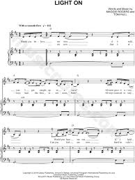 Maggie Rogers Light On Sheet Music In D Major Transposable Download Print Sheet Music Digital Sheet Music Printable Sheet Music