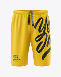 Download Men S Shorts Mockup In Apparel Mockups On Yellow Images Object Mockups