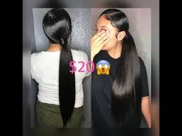4 Extended Low Ponytail With Weave Tutorial Quick Easy Youtube Weave Ponytail Low Weave Ponytail Quick Weave Hairstyles
