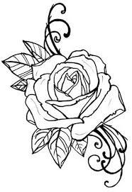 Rose Printable Coloring Pages In 2020 Tattoo Coloring Book Rose Tattoos Rose Drawing Tattoo